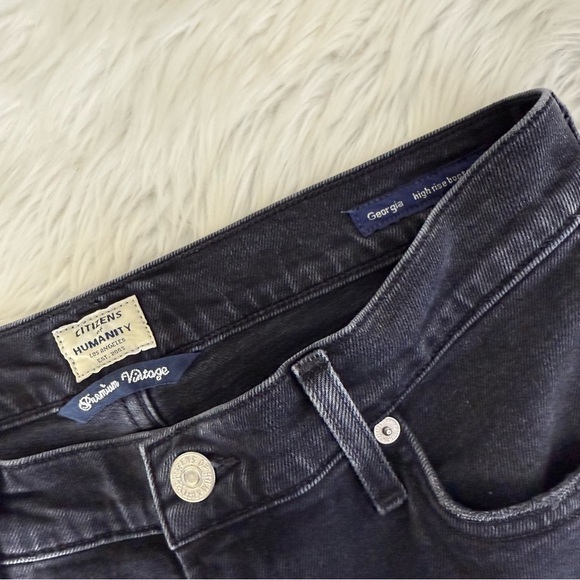 Citizens of humanity Georgia high-rise boot cut jeans Black Split Size 27 - Picture 7 of 8